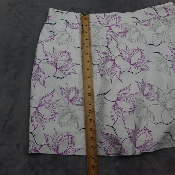 Tommy Armour Skort Womens 14 White High Rise Floral Dri Logic Golf Activewear - Picture 4 of 14